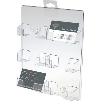 Visittkortholder for vegg, 6 rom