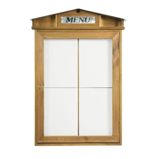 Meny-/Infodisplay 4xA4,LED,Lakkert tre