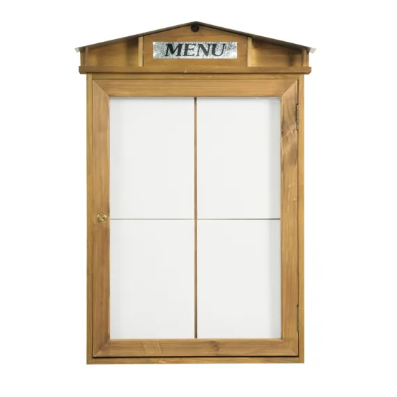 Meny-/Infodisplay 4xA4,LED,Lakkert tre