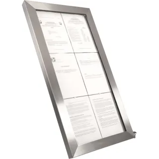 Meny-/infodisplay 6xA4,LED STÅL