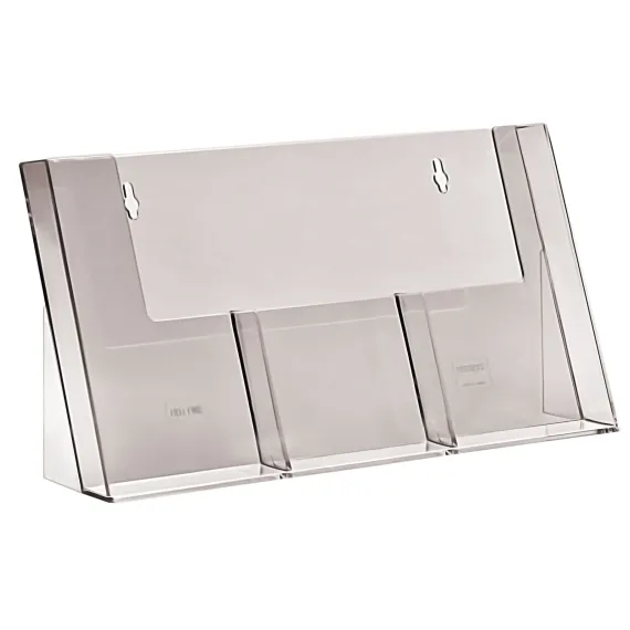 Brosjyreholder 3xA6, Bord,Liggende-3C110H