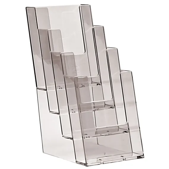 Brosjyreholder 4x1/3 A4 trapp-4C110