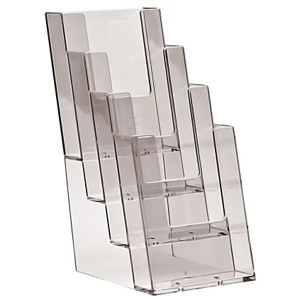 Brosjyreholder 4x1/3 A4 trapp-4C110