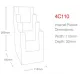 Brosjyreholder 4x1/3 A4 trapp-4C110