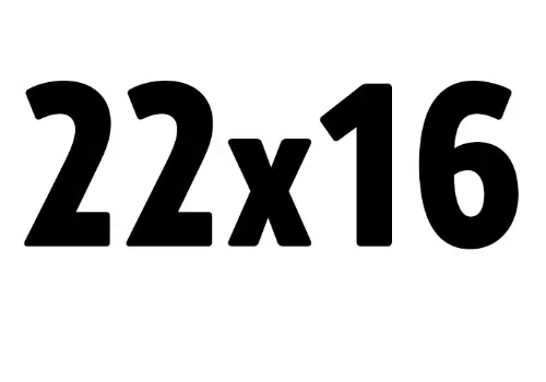 22x16 mm