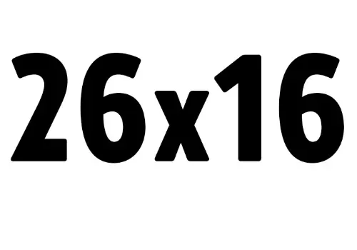 26x16 mm