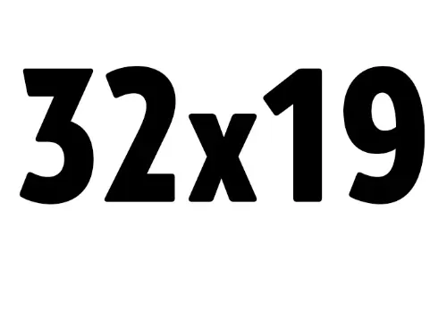 32x19 mm