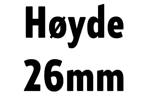 Høyde 26 mm