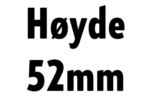 Høyde 52 mm