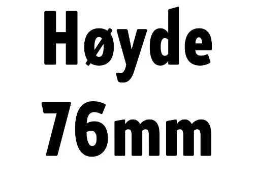 Høyde 76 mm